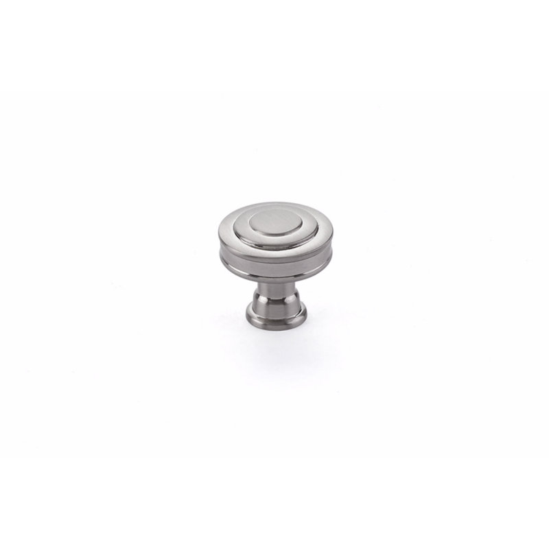 Poignée d'armoire ronde Emtek Glendon, Nickel satiné, 1.25''
