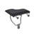 32" x 22.5" Black Padded Cushion Wall Mount Folding Left-Handed Transfer Bench Shower Seat, ADA Compliant