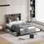Lit plateforme tapissier avec couchette et ports USB Coster-306835465-306835466