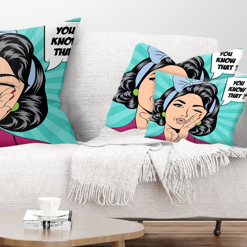  Coussin lombaire abstrait dans un style comique