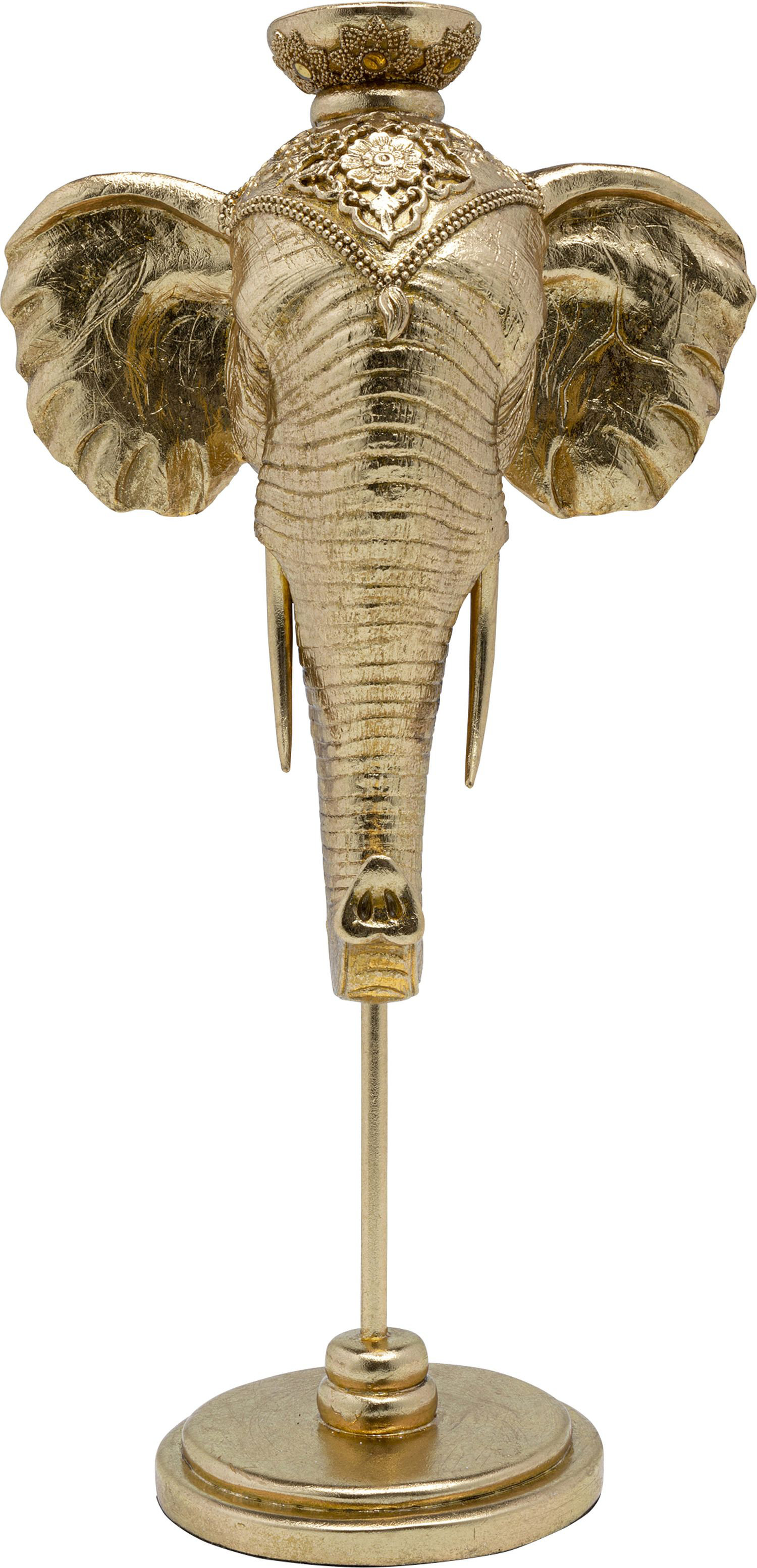 KARE Design Candle Holder Elephant Head Gold 49cm | Wayfair.co.uk