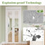 Porte pliante double 24 "x 80" en miroir avec trousse de quincaillerie d'installation Idée pour garde-robe, garde-manger, salle de bain, buanderie, salon-94365522