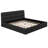 King Size Upholstered Platform Bed, Black-406820693