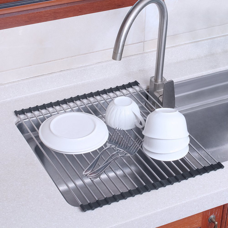 Égouttoir à vaisselle pliable en silicone