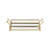 CosmoLiving by Cosmopolitan Gold Metal Mirrored Tray with Acrylic Handles 22" x 12" x 5"