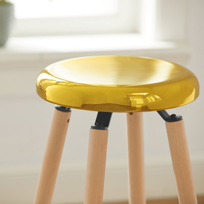 Igasho Counter Stool with Solid Wood Frame