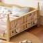 Grand lit sécuritaire, rangement en bois aggloméré, chambre d'enfant moderne Montessori