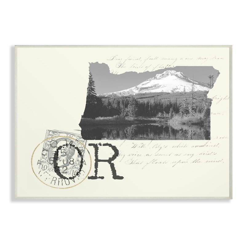 «Oregon, photographie en noir et blanc sur papier crème» par Daphne Polselli, impression, H 10 po x l 15 po x P 0,5 po