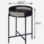 Table de bout noire avec plateau
