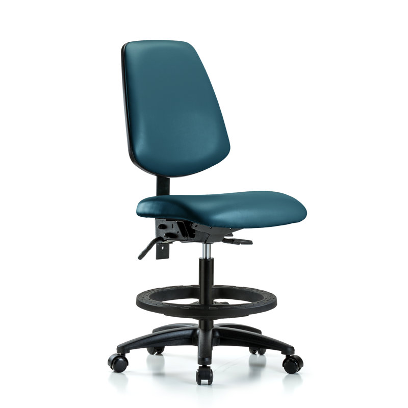 Chaise de travail Latandra, Bleu marine, Non, Roulettes