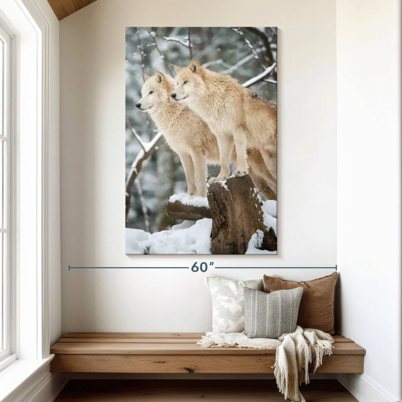 Brampt Two Wolves, 51" H x 34" W