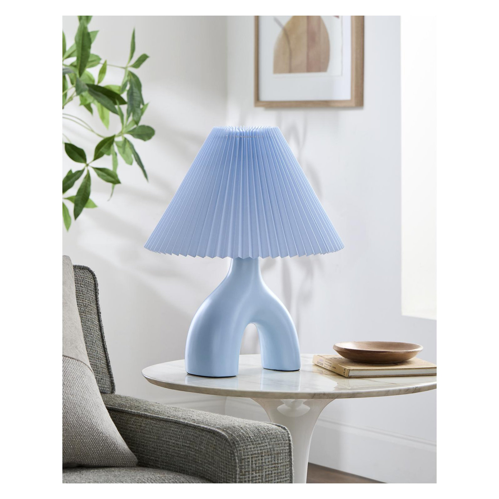 Celes Table Lamp, Blue, Baby Blue