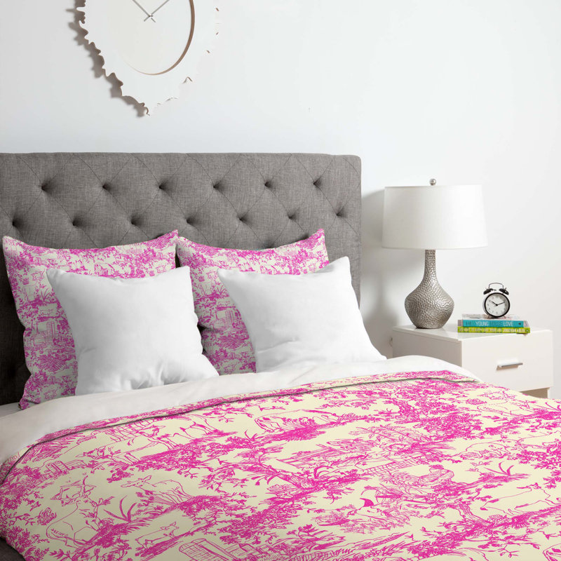 Rachelle Roberts Polyester Toile Duvet Cover, King Duvet Cover + 2 King Shams