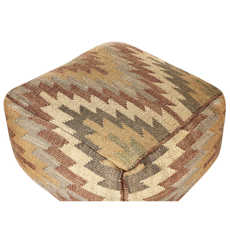 Ardrie 50cm Wide Square Geometric Pouffe Ottoman