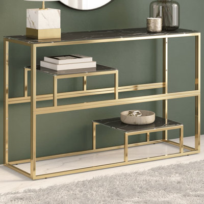 Geise 110cm Glass Top Console Table