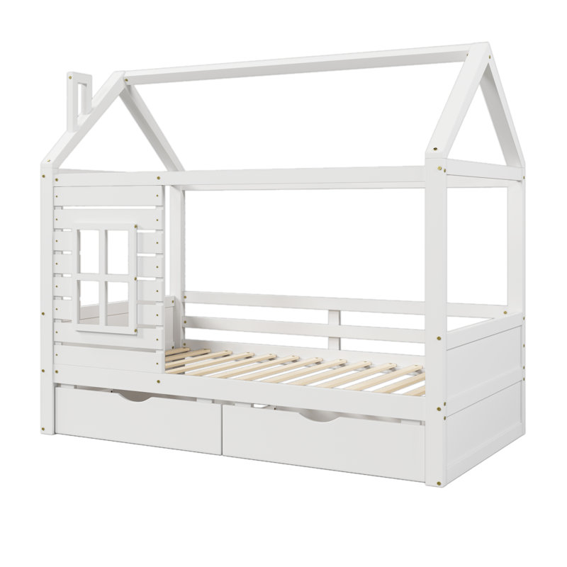 Aito Kids House Bed With Two Drawers, Full