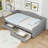 Twin XL 2 Drawers Upholstered Daybed with LED Belt-1395812854