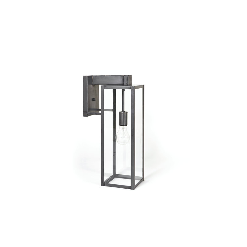 Uptown 1 - Light Outdoor Wall Lantern, Dark Brass, Clear