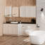 Armoire de rangement murale blanche en bois massif, armoire murale à 2 portes avec 2 tablettes réglables, armoire murale prête à assembler pour la cuisine, la salle de bain et le garage, P 12 po x H 36 po-120317725-120317730