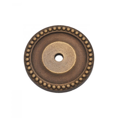 BP Series Beaded Single Hole Knob Backplate