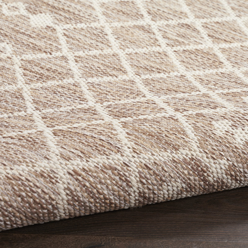 Robbs Rectangle Indoor/Outdoor Area Rug, Rectangle 6' x 9', Beige
