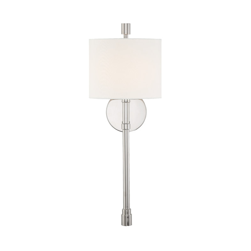 1 - Light Dimmable Armed Sconce, Nickel