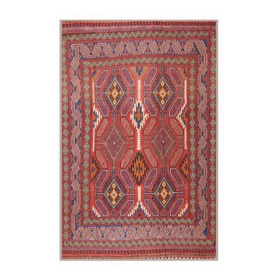 Tapis rouge à motif sud-ouest