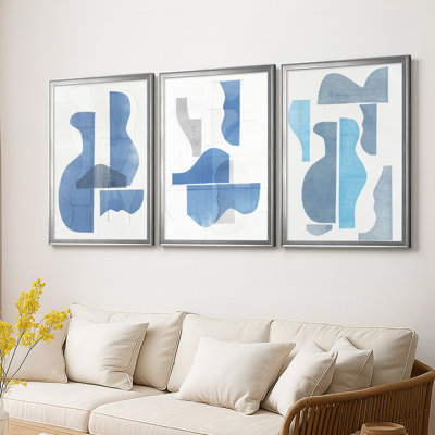 Pottery Forms I - Toile tendue avec châssis sur mesure - 3 pièces