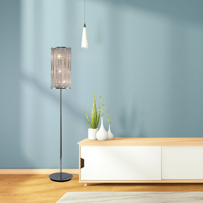 Asharra 158cm Floor Lamp, Chrome