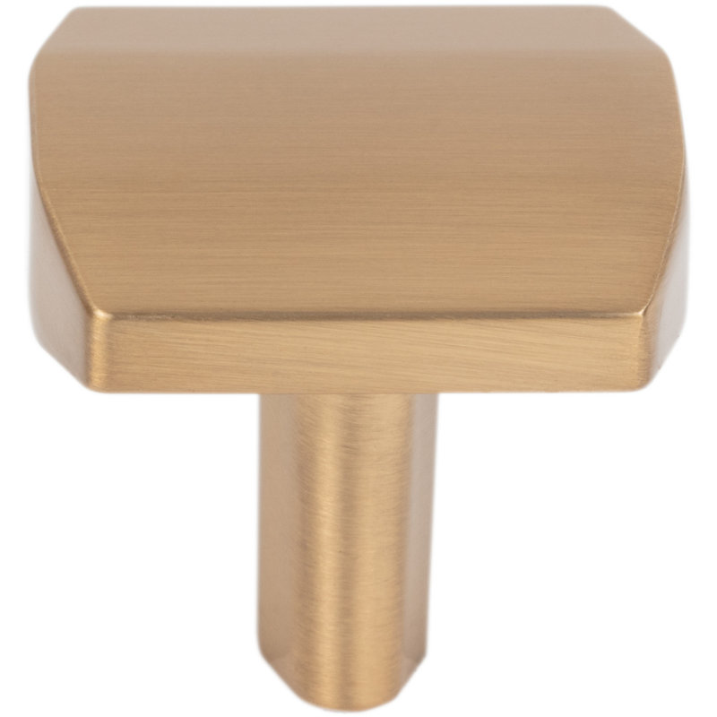 William 1-1/4" Length Square Knob, Satin Bronze