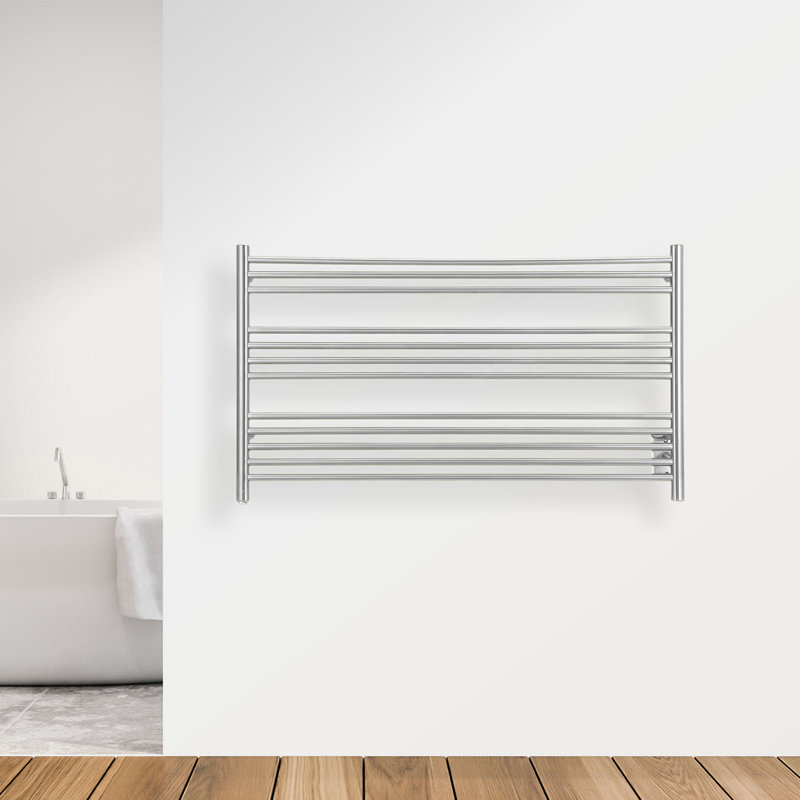 Chauffe-serviettes électrique mural Amplia, Acier inoxydable brossé