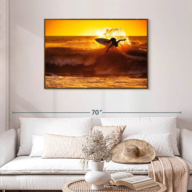 Surfboard Addict, H 29 po x l 43 po, Noyer