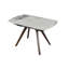 Table escamotable rétractable en imitation de pierre de 55,12 po à 78,74 po pour 6 à 8 personnes