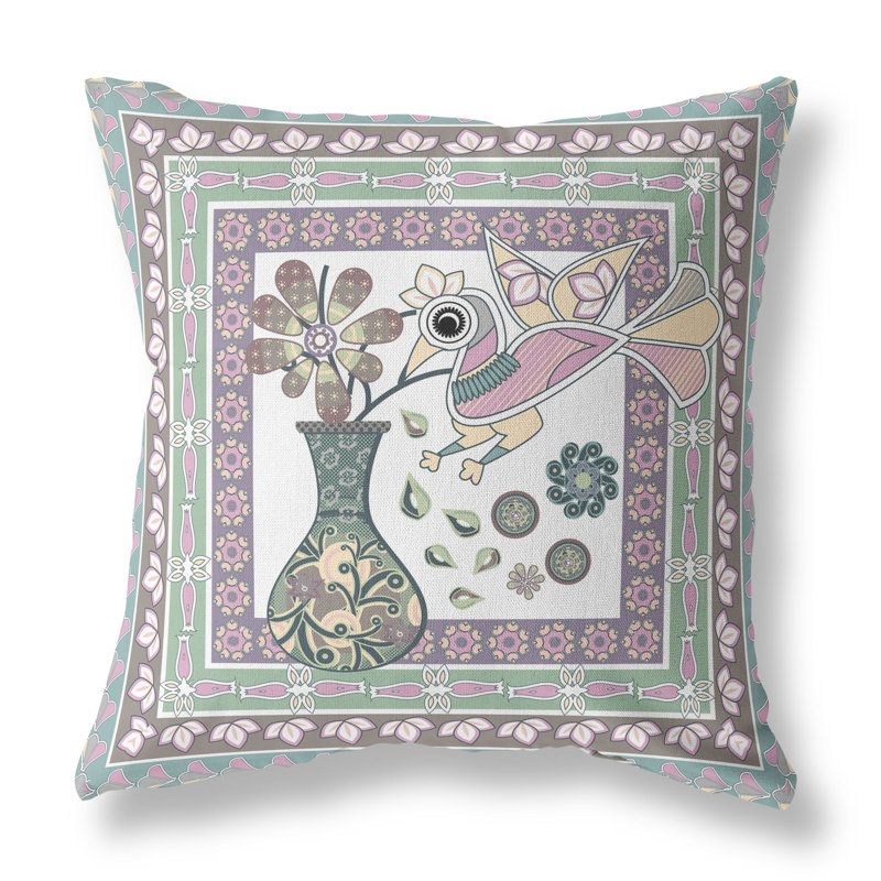 Patchwork Outdoor Reversible Throw Pillow