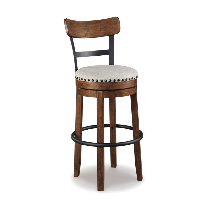 Upholstered Counter Stool, Brown, Bar Stool (30" Seat Height)