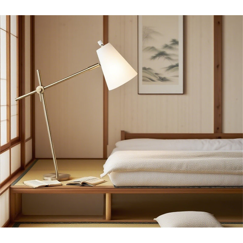 Adjustable Brass Task Lamp With Solid Metal Base, Industrial Pharmacy Desk Lamp For Home Office Reading And Study