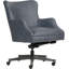 Fauteuil de direction en cuir bleu Kelson