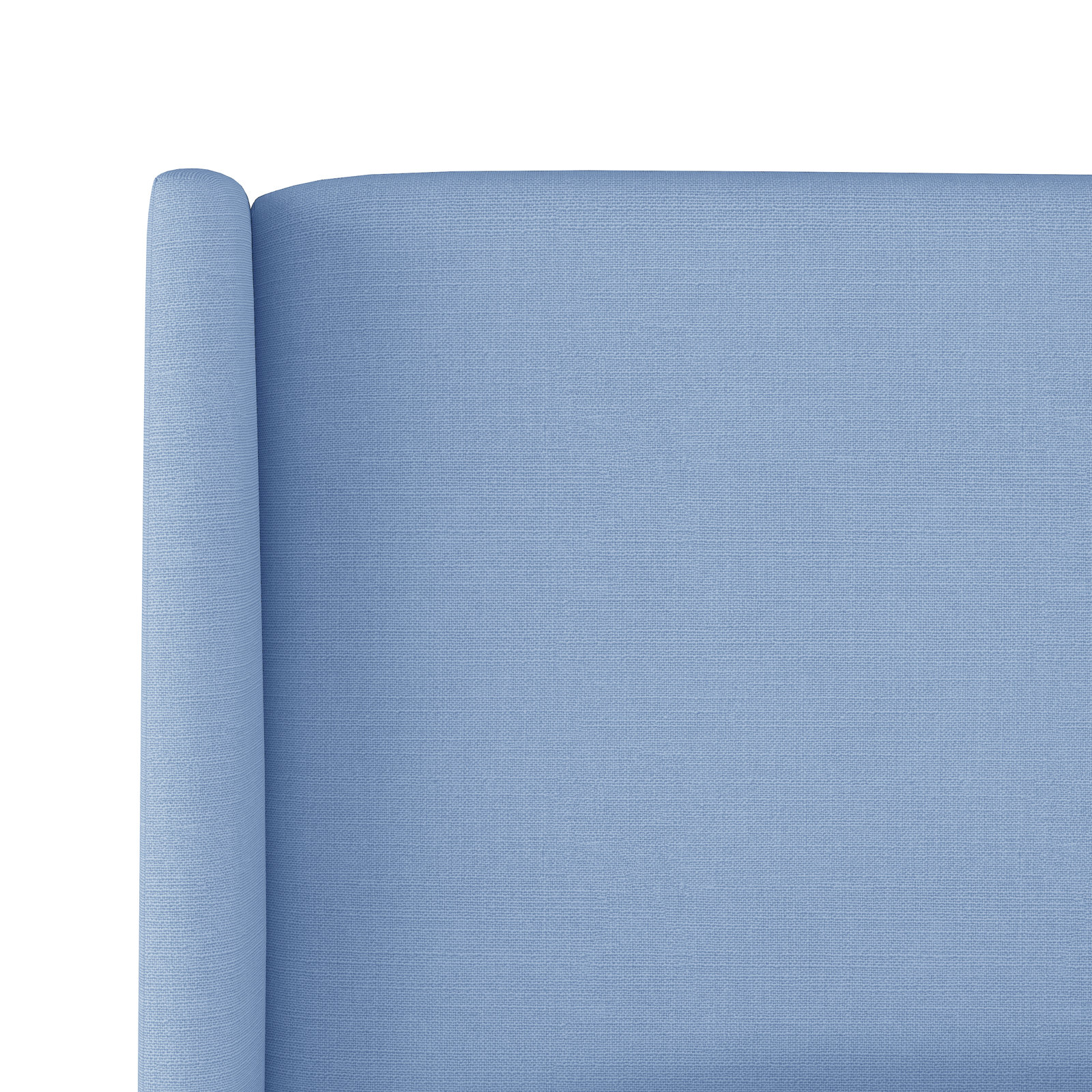 Tilly Linen Upholstered Wingback Bed, King, Classic Denim Linen
