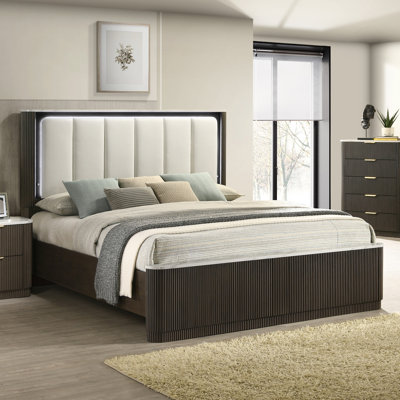 Tussilage Panel Bed With Led Headboard