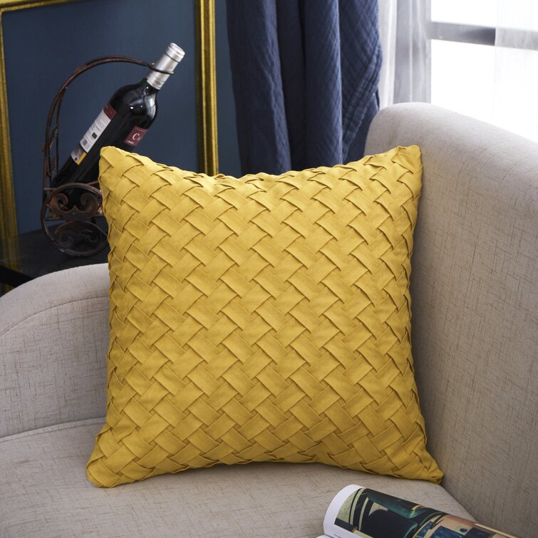 Flendersen Square Pillow Cover u0026 Insert Latitude Run Color: Yellow