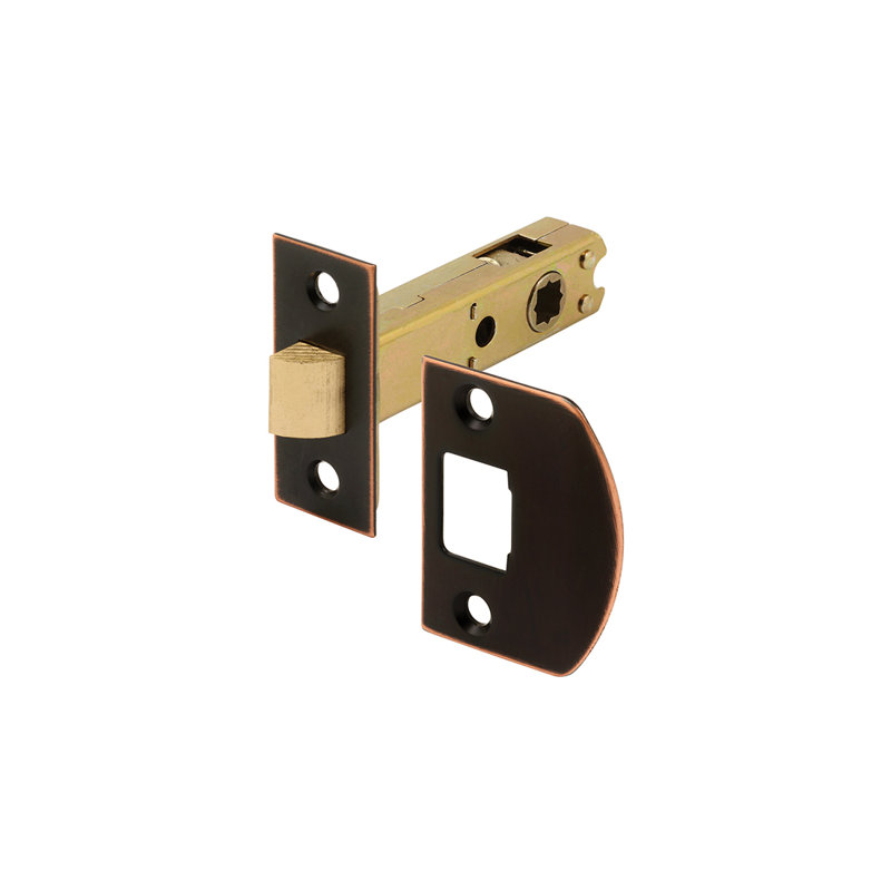 FHC E2772 Passage Door Latch, Steel Construction For Mortise Mounting, 2-1/4" Width, 2-3/8" Backset, Classic Bronze Finish, Single Pack