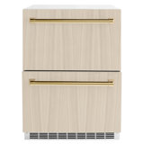 ZLINE Autograph Edition 24 In. Touchstone Refrigerator Drawer in Black Matte and Gold