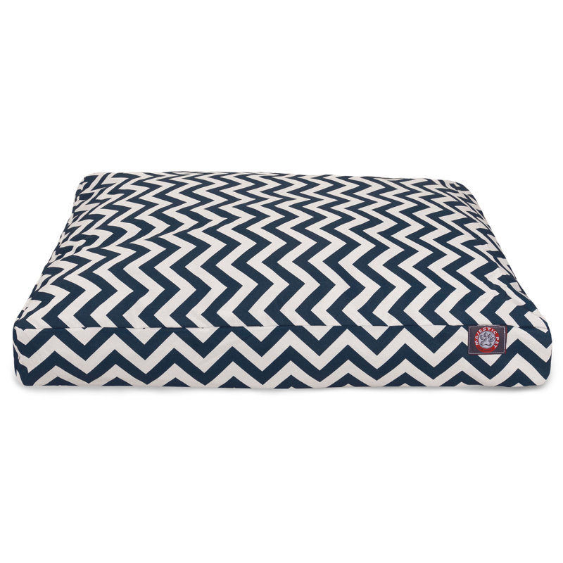 Coussin à chevrons, Bleu marine, Grand (l 36 po x P 44 po x H 5 po) ;