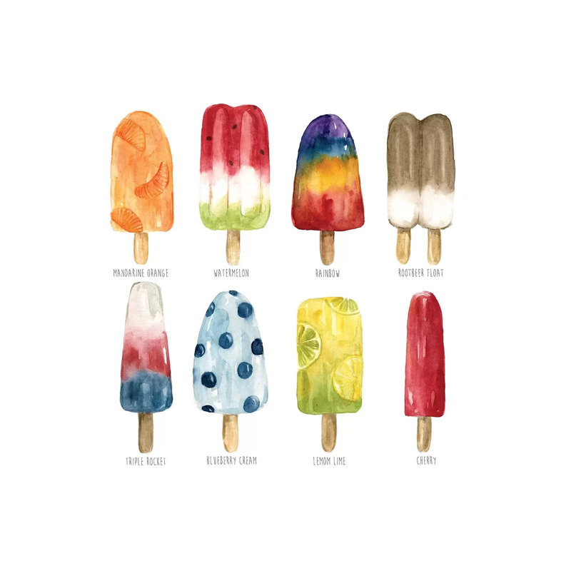 Popsicles Favorite Flavor by Carol Robinson - Print on Canvas, Wrapped Canvas, 66.04 cm H x 66.04 cm W