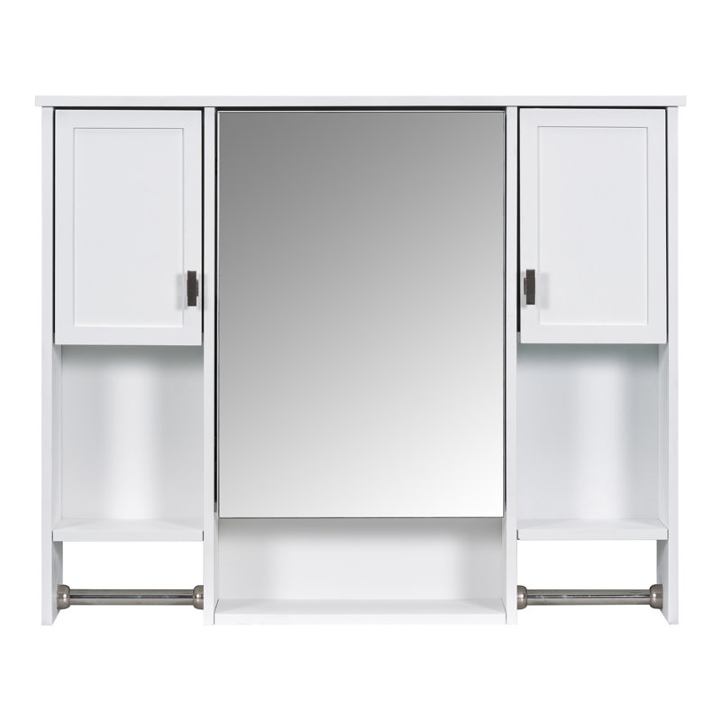 Armoire de rangement murale moderne 35 po x 28 po, Blanc
