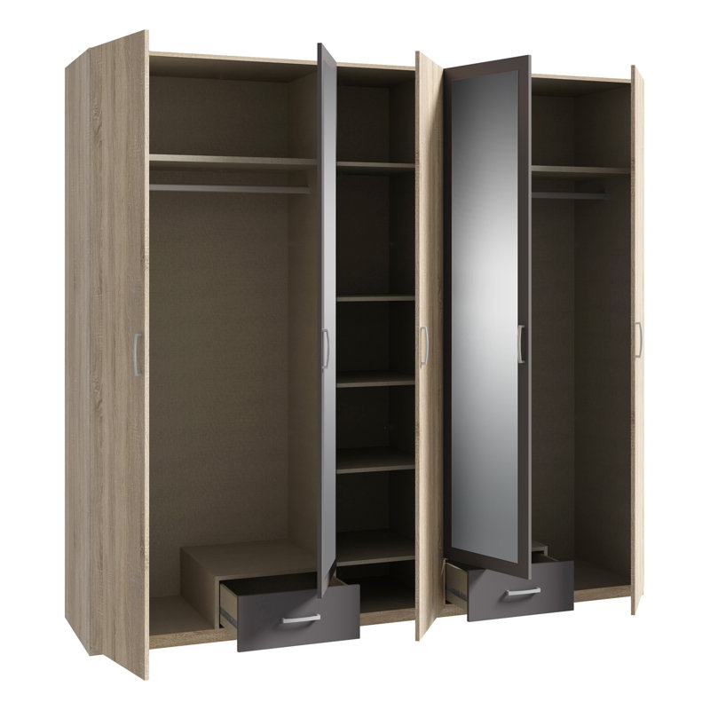 5 Door Manufactured Wood Wardrobe