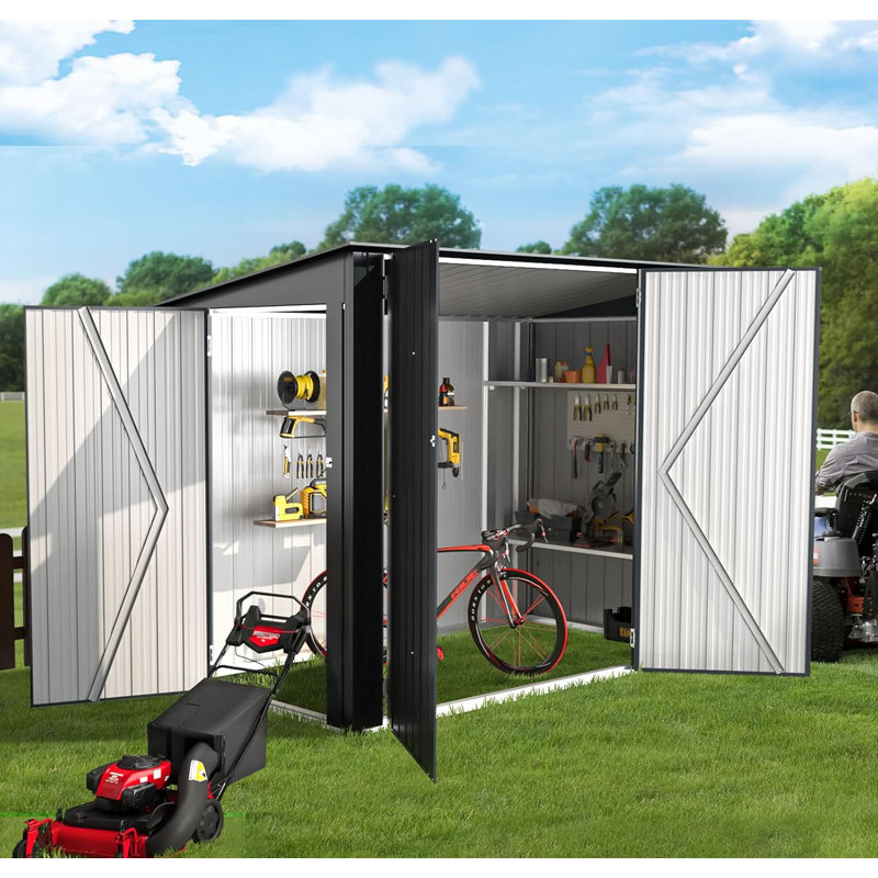 Lockable Galvanised  Bike Shed