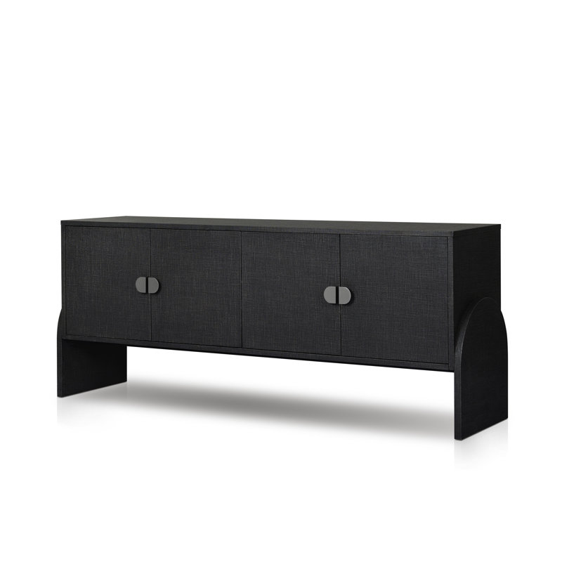72'' Sideboard, Black Linen