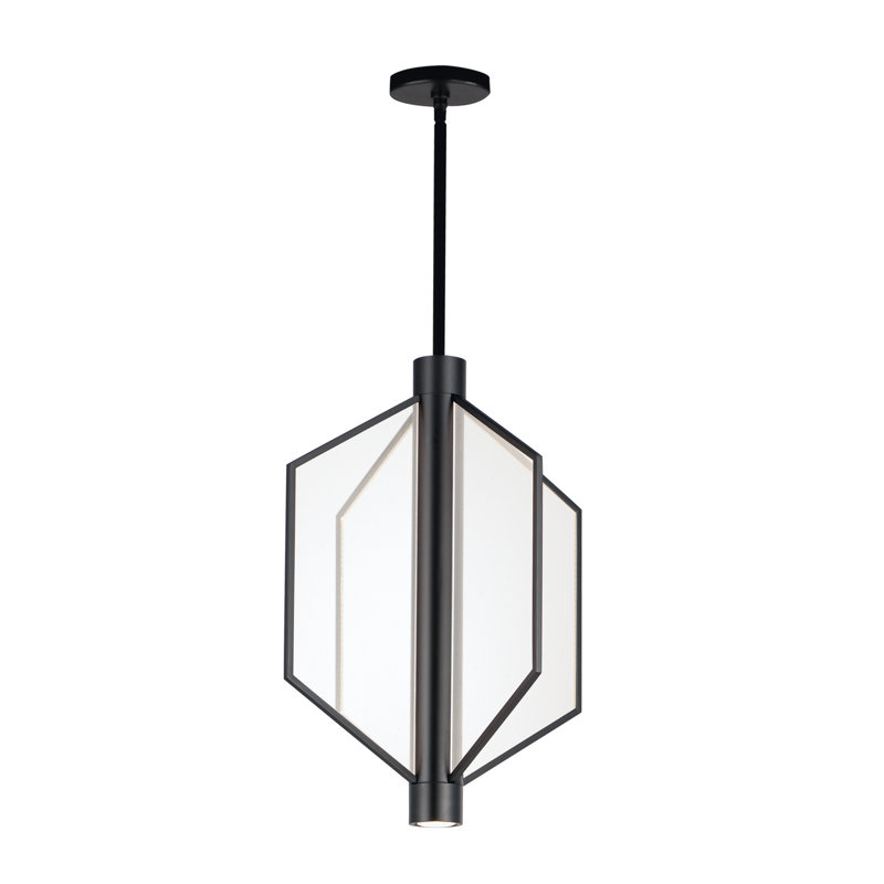 4 - Light LED Geometric Pendant, Black