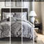 Édredon en coton 7 pièces très grand gris - Motif complexe et lavable en machine pour lit avec bordure à rebord-124253622